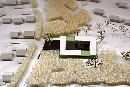 Das Modell des neuen Alten- und Pflegeheims Sindelfingen.