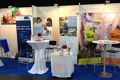 Der Stand auf der HORIZON 
                2014 vor Messe&ouml;ffnung.