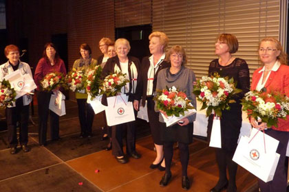 Ehrung der 40-j&auml;hrigen 
                Jubilarinnen.