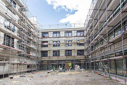 Hier wird der sp&auml;tere 
                Innengarten entstehen.